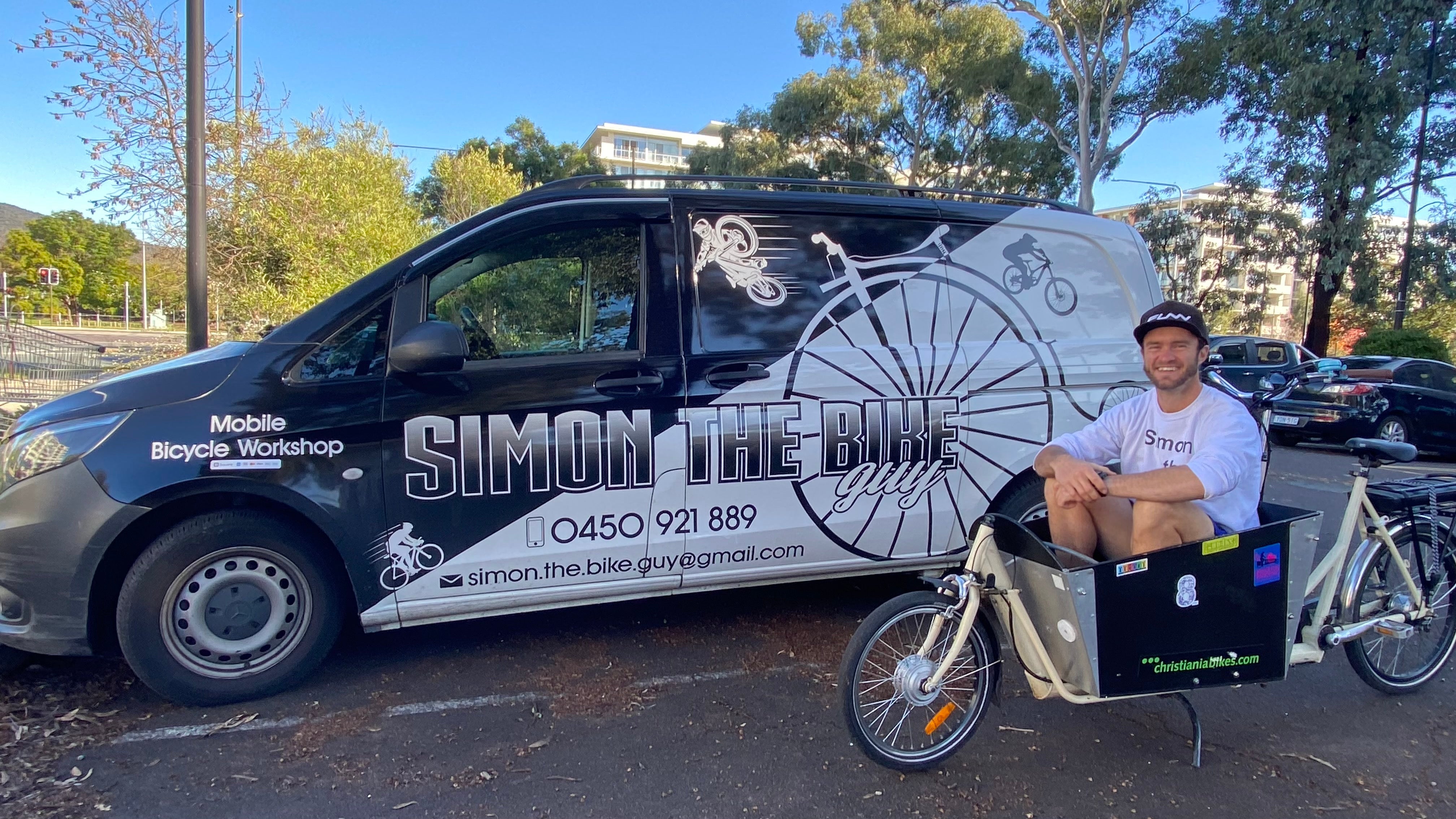 Mobile bike mechanic completing a service in Canberra — bike sorted, back on the road